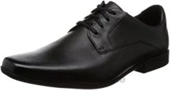Clarks Glement Lace Derbys Homme Noir Hommes N6R8B170 Clarks Cuir noir