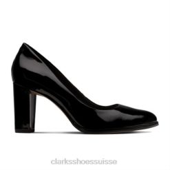 Clarks Kaylcara noir verni femmes N6R8B3906 Clarks vernis noir