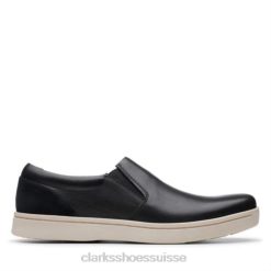 clarks kitna cuir noir gratuit Hommes N6R8B4394 Clarks Cuir noir