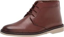 Clarks Malwood Mid Chukka Boot pour homme en cuir marron foncé Hommes N6R8B1538 Clarks
