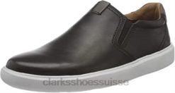 Clarks - Mocassins Cambro Step pour hommes - Noir Hommes N6R8B914 Clarks Cuir noir