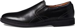 Clarks - Mocassins Malwood Easy en cuir noir pour hommes Hommes N6R8B1601 Clarks Cuir noir