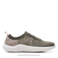 clarks nova glint olive foncé femmes N6R8B3862 Clarks olive foncé