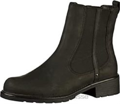 Clarks Orinoco Club Bottes à tige courte pour femme Noir femmes N6R8B234 Clarks Cuir noir