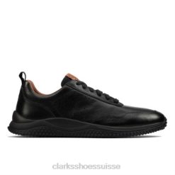 clarks puxton dentelle cuir noir Hommes N6R8B4458 Clarks Cuir noir