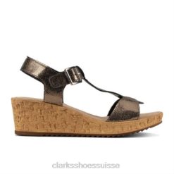 Clarks Rissa Sun Stone métallique unisexe N6R8B4274 Clarks pierre métallique