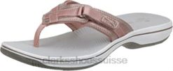 Clarks Rose Gold - Tongs Breeze Sea pour femmes femmes N6R8B2065 Clarks or rose