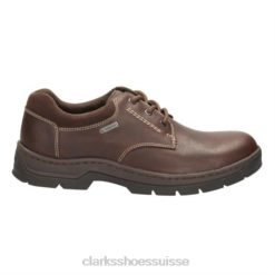 clarks stantenwalk gtx mahoga ny cuir Hommes N6R8B4514 Clarks cuir d'acajou