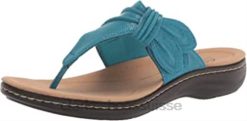 Clarks Turquoise Textile Sandales plates Laurieann Rae pour femme femmes N6R8B313 Clarks