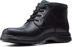 Clarks Un Brawley Up Boot en cuir foulonné noir pour homme Hommes N6R8B1224 Clarks cuir foulonné noir