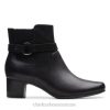 clarks un damson mi cuir noir unisexe N6R8B4226 Clarks Cuir noir
