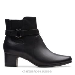 clarks un damson mi cuir noir unisexe N6R8B4226 Clarks Cuir noir