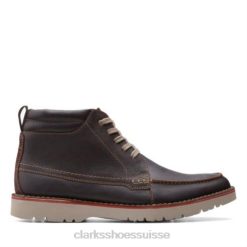 clarks vargo moc cuir marron Hommes N6R8B4538 Clarks cuir marron