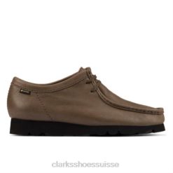clarks wallabee gtx en cuir olive Hommes N6R8B4408 Clarks cuir olive