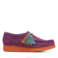 clarks wallabee violet femmes N6R8B3154 Clarks violet
