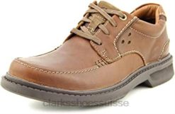 clarks wavecenter ave chaussures richelieu en cuir moc marron pour hommes Hommes N6R8B737 Clarks