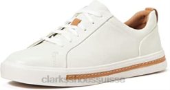 Clarks White - Derbys en cuir blanc et dentelle Un Maui pour femmes femmes N6R8B785 Clarks cuir blanc blanc