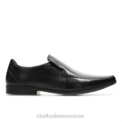 couture glement cuir noir clarks Hommes N6R8B4397 Clarks Cuir noir