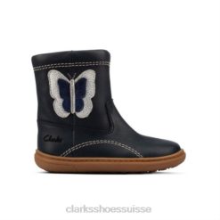 cuir combi bleu marine flash midi fst g fit clarks unisexe N6R8B4556 Clarks cuir combiné bleu marine