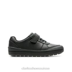 cuir noir clarks rock verve inf f fit enfants N6R8B4899 Clarks Cuir noir