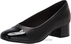 escarpin marilyn sara femme cuir noir combi synthétique clarks femmes N6R8B494 Clarks combi synthétique en cuir noir