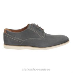 franson uni clarks nubuck bleu Hommes N6R8B4447 Clarks nubuck bleu
