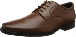 Howard Walk pour hommes Oxford-Schuh Clarks Dark Tan Lea Hommes N6R8B1165 Clarks Léa beige foncé