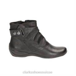 kira café clarks cuir noir unisexe N6R8B4261 Clarks Cuir noir
