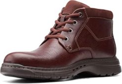 Mahoga NY Tumbled Leather Un Brawley Up Boot Clarks pour homme Hommes N6R8B1116 Clarks cuir foulonné acajou