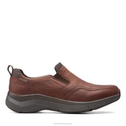marron huileux clarks wave 20 edge marron huileux Hommes N6R8B6731 Clarks marron gras