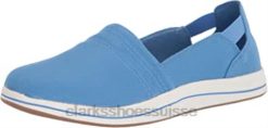 Mocassin Breeze Step pour femme en toile bleue Clarks femmes N6R8B1047 Clarks toile bleue