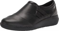 mocassins à boutons kayleigh pour femmes clarks noir synthétique femmes N6R8B1253 Clarks synthétique noir