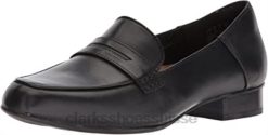 mocassins keesha cora pen ny pour femmes en cuir noir clarks femmes N6R8B2910 Clarks Cuir noir