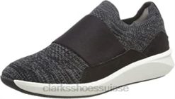 mules en tricot noir Clarks Un Rio pour femmes femmes N6R8B1083 Clarks tricot noir
