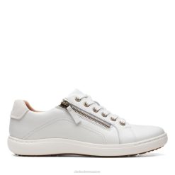Nalle dentelle cuir blanc Clarks cuir blanc femmes N6R8B5103 Clarks cuir blanc