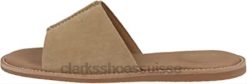 Sandale à mules Karsea pour femmes Clarks en daim beige clair femmes N6R8B29 Clarks daim beige clair