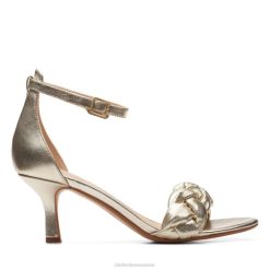 sandale amali en cuir champagne clarks en cuir champagne femmes N6R8B5252 Clarks cuir champagne
