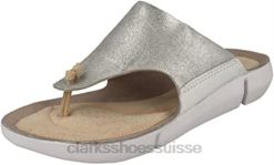 sandales à entre-pieds tri carmen pour femmes clarks argent femmes N6R8B1143 Clarks argent