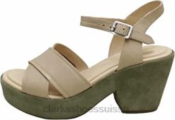 sandales à talons femme bride maritsa70 clarks taupe combi femmes N6R8B341 Clarks combi taupe