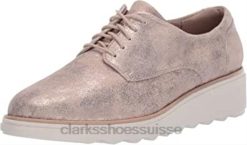 Sharon Crystal Oxford Clarks en daim étain pour femme femmes N6R8B2327 Clarks daim étain