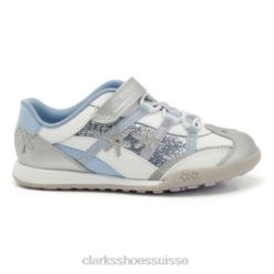 silver clarks giggle lite jnr g fit unisexe N6R8B4715 Clarks argent