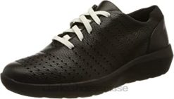 sneaker kayleigh aster en cuir noir pour femmes Clarks femmes N6R8B280 Clarks Cuir noir