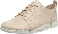 sneaker triamelia edge en cuir beige blush pour femme en cuir blush clarks femmes N6R8B700 Clarks cuir beige blush