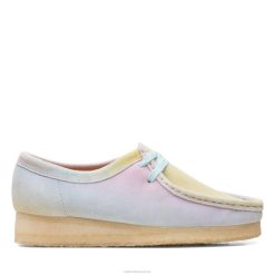 wallabee clarks blanc/bleu femmes N6R8B3317 Clarks blanc bleu